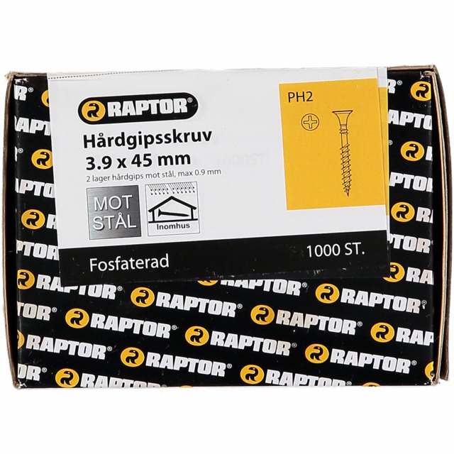 HÅRDGIPSSKRUV 3,9X45 FOS