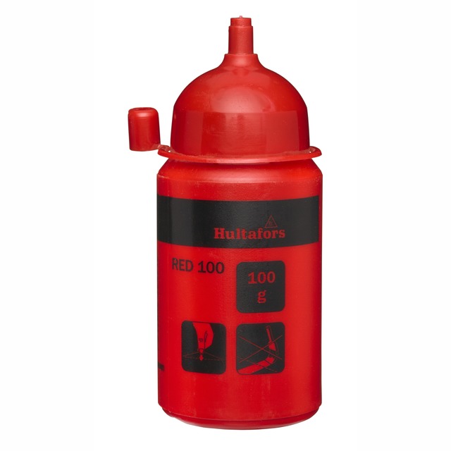 KRITFLASKA/SNÖRSLÅKRITA RÖD 100G