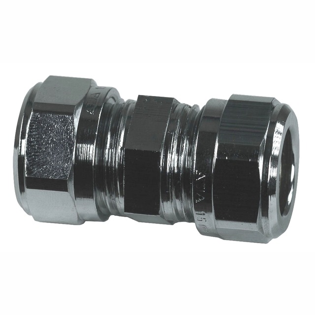KOPPARRÖRSKOPPLING RAK 12MM KROM