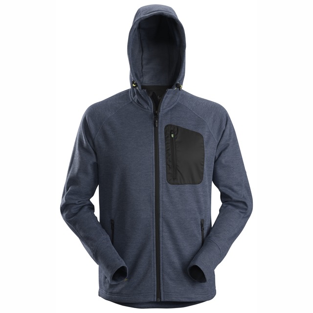 HOODIE FLEECE FW MARIN/SVART
